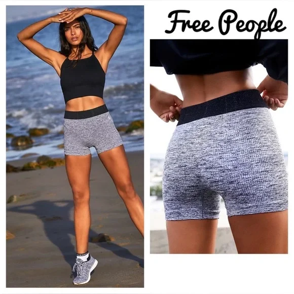 LAST PAIR!!!! BNWOT Free People Prajna Shorts in Heather Gray - Picture 1 of 7